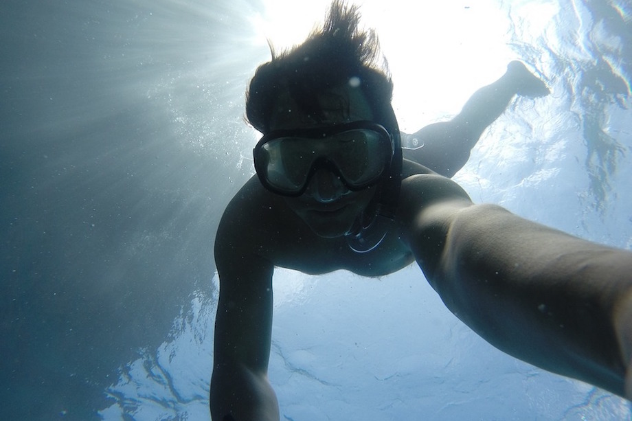 Scuba Diver Under Water